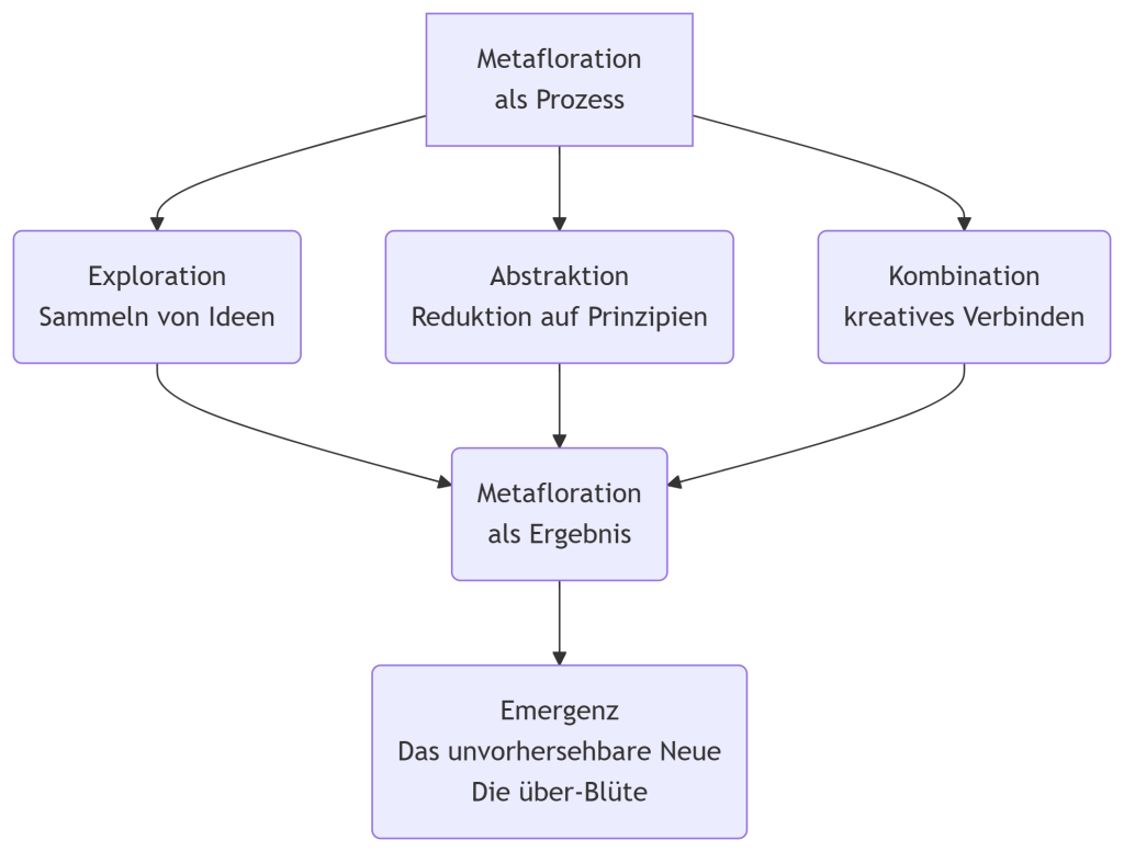 Diagramm von Metafloration als Prozess